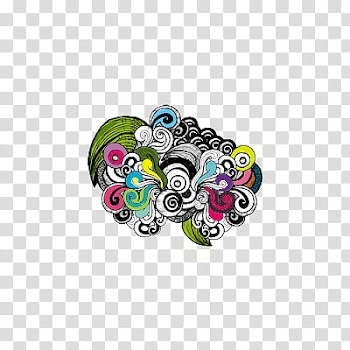 Abstract s, assorted-color painting transparent background PNG clipart