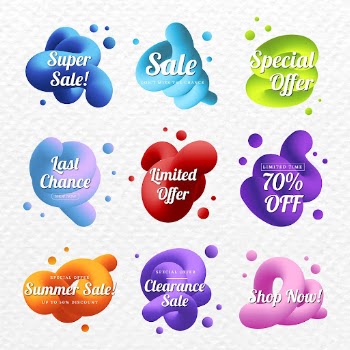 Abstract sale badge, shopping template, | Free Vector Template - rawpixel