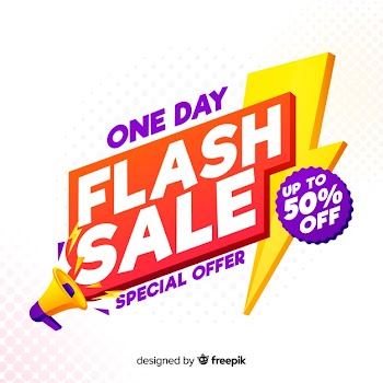 Abstract sale promotion banner template Free Vector