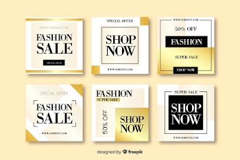 Abstract sales banners for social media Free Vector