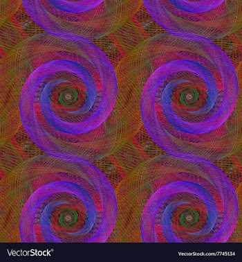 Abstract seamless abstract spiral fractal pattern vector image