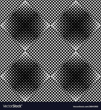 Abstract seamless black and white circle pattern vector image
