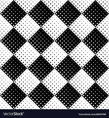Abstract seamless black and white dot pattern vector image