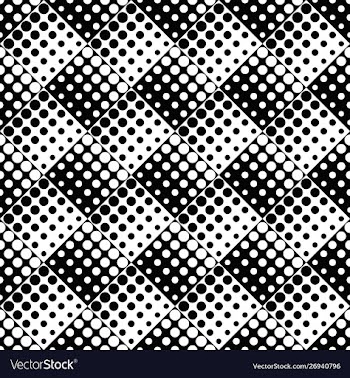 Abstract seamless black and white dot pattern vector image