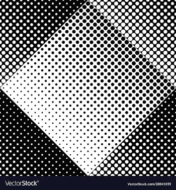 Abstract seamless black and white geometrical dot vector image