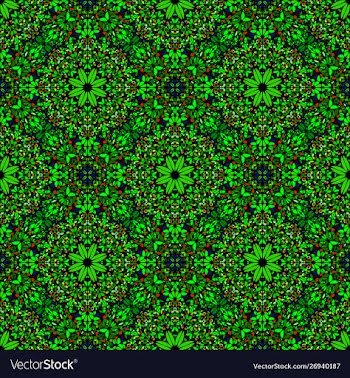 Abstract seamless bohemian floral petal pattern vector image