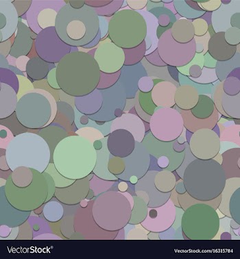 Abstract seamless chaotic circle background vector image
