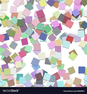 Abstract seamless chaotic square pattern vector image