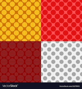 Abstract seamless circle pattern background sets vector image
