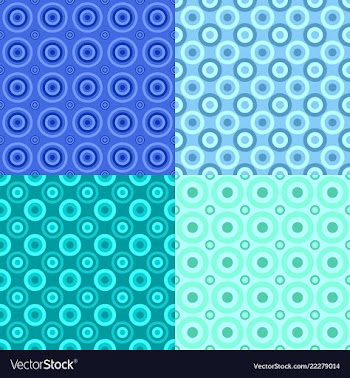 Abstract seamless circle pattern background sets vector image
