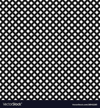 Abstract seamless geometrical monochrome star vector image