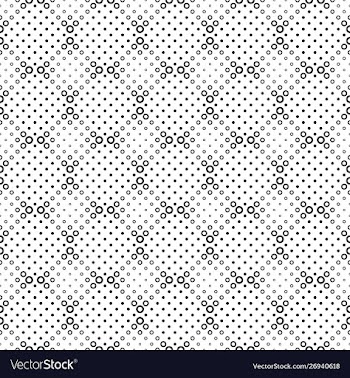 Abstract seamless monochrome circle pattern vector image