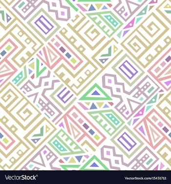  					Abstract seamless pattern in ethnic style vector image														