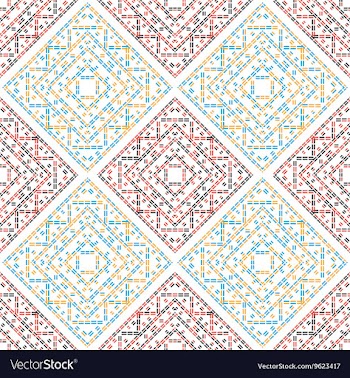 Abstract seamless pattern red blue vector image