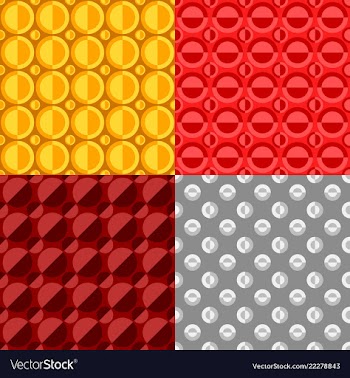 Abstract seamless pattern set - circle background vector image