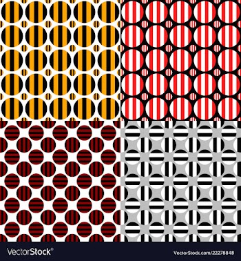Abstract seamless pattern set - circle background vector image
