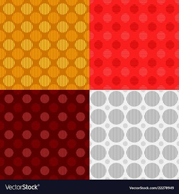 Abstract seamless pattern set - circle background vector image