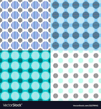 Abstract seamless pattern set - circle design vector image