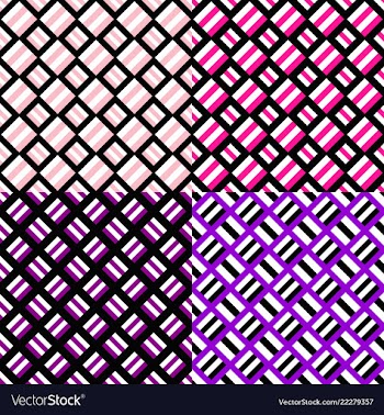 Abstract seamless pattern set - square background vector image