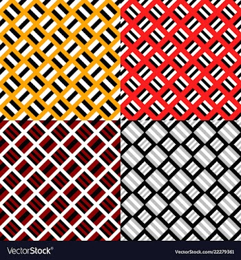 Abstract seamless pattern set - square background vector image