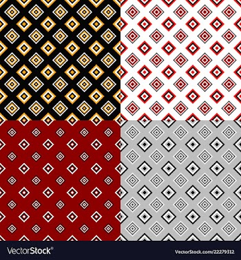 Abstract seamless pattern set - square design vector image