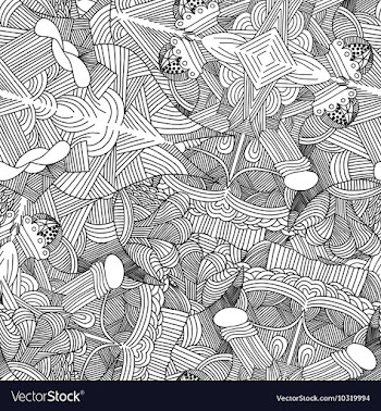 Abstract seamless pattern with hand drawn doodle vector image