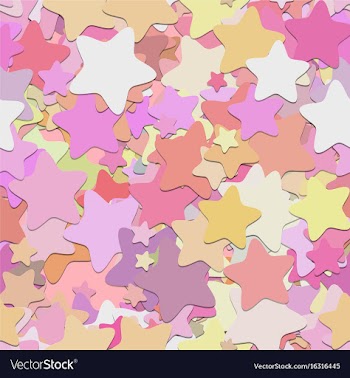 Abstract seamless random star background pattern vector image