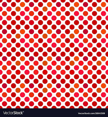 Abstract seamless red circle pattern background vector image