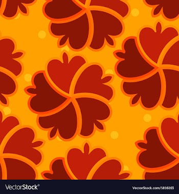 Abstract seamless texture with red flower vector image