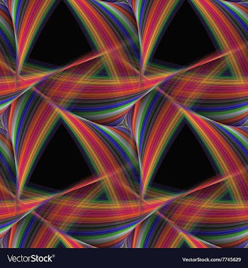 Abstract seamless triangular fantasy pattern vector image