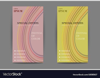 Abstract set of business card print template vector image