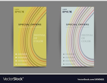 Abstract set of business card print template vector image