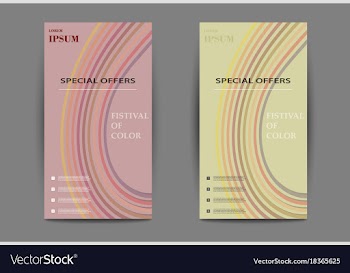 Abstract set of business card print template vector image