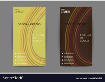 Abstract set of business card print template vector image