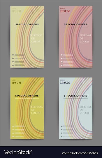 Abstract set of business card print template vector image