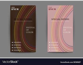 Abstract set of business card print template vector image