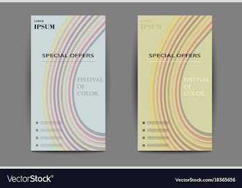 Abstract set of business card print template vector image