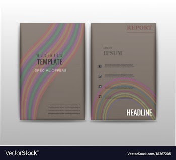 Abstract set of business card print template vector image