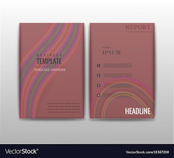 Abstract set of business card print template vector image