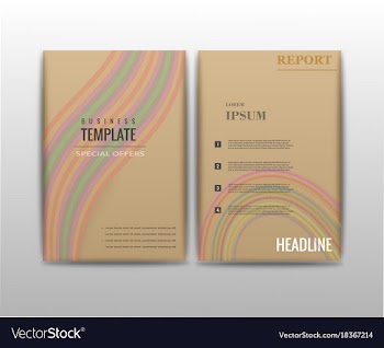 Abstract set of business card print template vector image