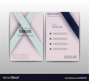 Abstract set of business card print template vector image