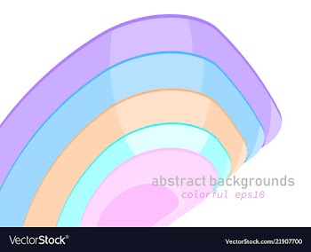 Abstract shaped colors scene on a white vector image