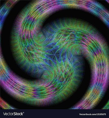 Abstract shiny colorful fractal spiral background vector image
