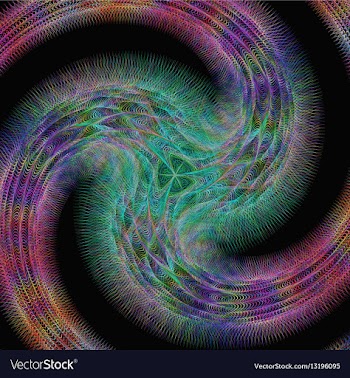 Abstract shiny colorful fractal spiral background vector image