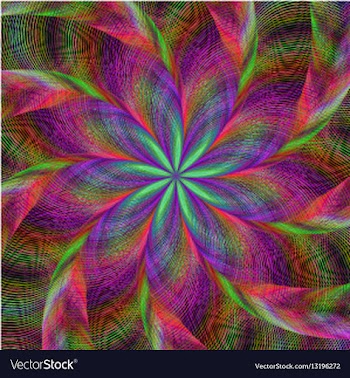 Abstract shiny colorful fractal spiral background vector image
