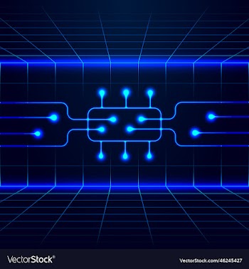 abstract shiny line art microcircuit