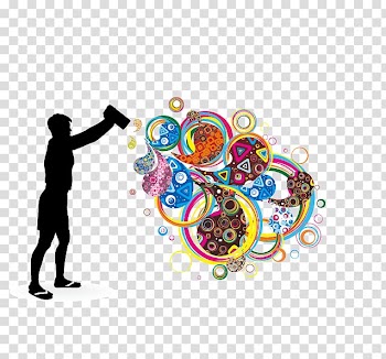 , Abstract silhouette figures transparent background PNG clipart