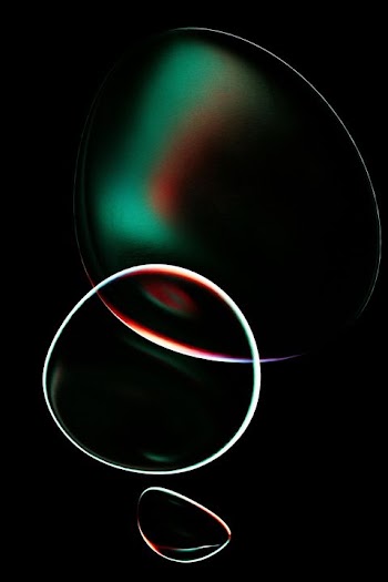 Abstract Soap Bubbles with Colorful Reflections