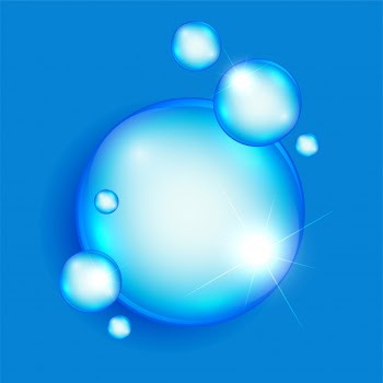 Abstract soap or water bubbles background Free Vector