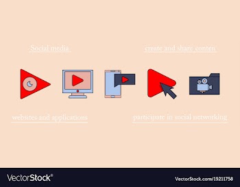 Abstract social media background with lines vector image